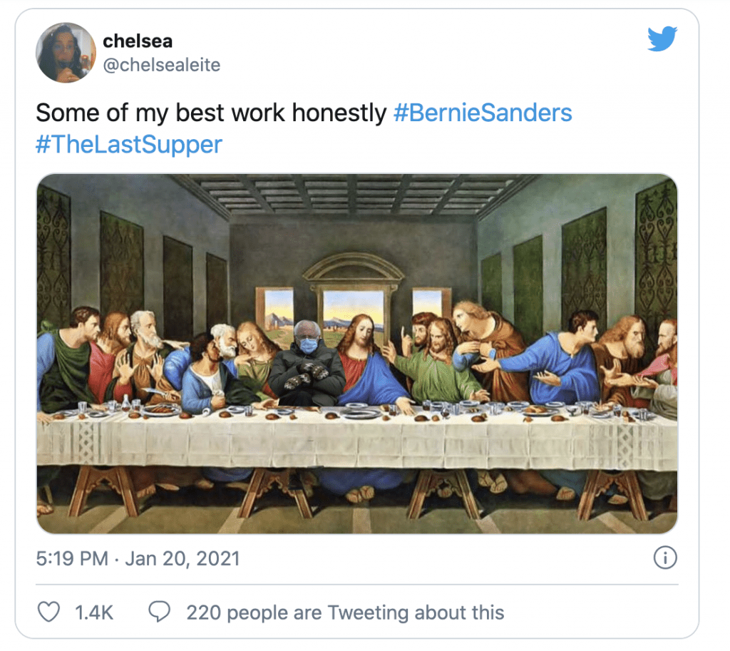 Bernie's meme last supper